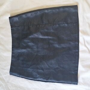 TOPSHOP Faux Leather Skirt Black Size 10